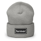The Tractor Mugs Store Heather Grey OASIS Style 'Farmer' | Cuffed Beanie Quality Farmers Merch