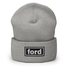The Tractor Mugs Store Heather Grey OASIS Style 'Ford' Cuffed Beanie Quality Farmers Merch