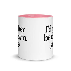 The Tractor Mugs Store I'D RATHER BE CHEW'N GRASS | Mug with Color Inside Quality Farmers Merch