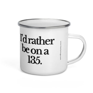 The Tractor Mugs Store I'D RATHER BE ON A 135 | Enamel Mug Quality Farmers Merch