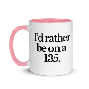 The Tractor Mugs Store I'D RATHER BE ON A 135 | Mug with Color Inside Quality Farmers Merch
