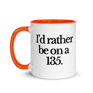 The Tractor Mugs Store I'D RATHER BE ON A 135 | Mug with Color Inside Quality Farmers Merch