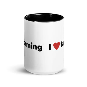 The Tractor Mugs Store I Love Farming | Mug with Color Inside Quality Farmers Merch