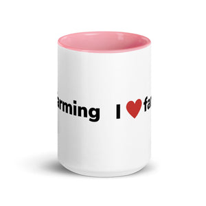 The Tractor Mugs Store I Love Farming | Mug with Color Inside Quality Farmers Merch