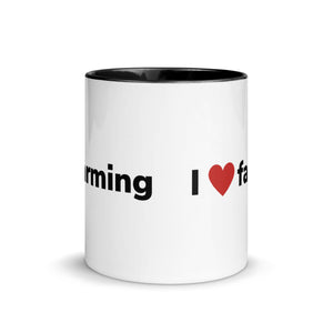 The Tractor Mugs Store I Love Farming | Mug with Color Inside Quality Farmers Merch