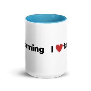 The Tractor Mugs Store I Love Farming | Mug with Color Inside Quality Farmers Merch