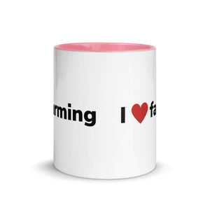 The Tractor Mugs Store I Love Farming | Mug with Color Inside Quality Farmers Merch