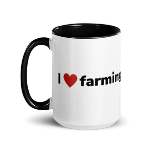 The Tractor Mugs Store I Love Farming | Mug with Color Inside Quality Farmers Merch