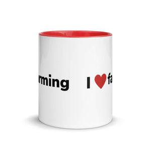 The Tractor Mugs Store I Love Farming | Mug with Color Inside Quality Farmers Merch