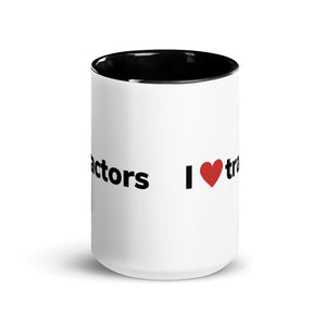 The Tractor Mugs Store I Love Tractors | Mug with Color Inside Quality Farmers Merch