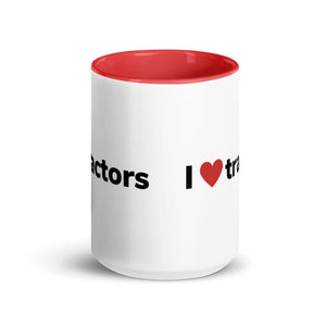 The Tractor Mugs Store I Love Tractors | Mug with Color Inside Quality Farmers Merch