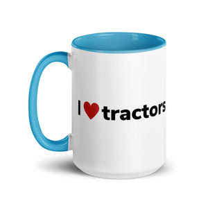 The Tractor Mugs Store I Love Tractors | Mug with Color Inside Quality Farmers Merch