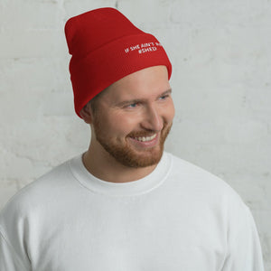 The Tractor Mugs Store IF SHE AINLT RED | Cuffed Beanie Quality Farmers Merch