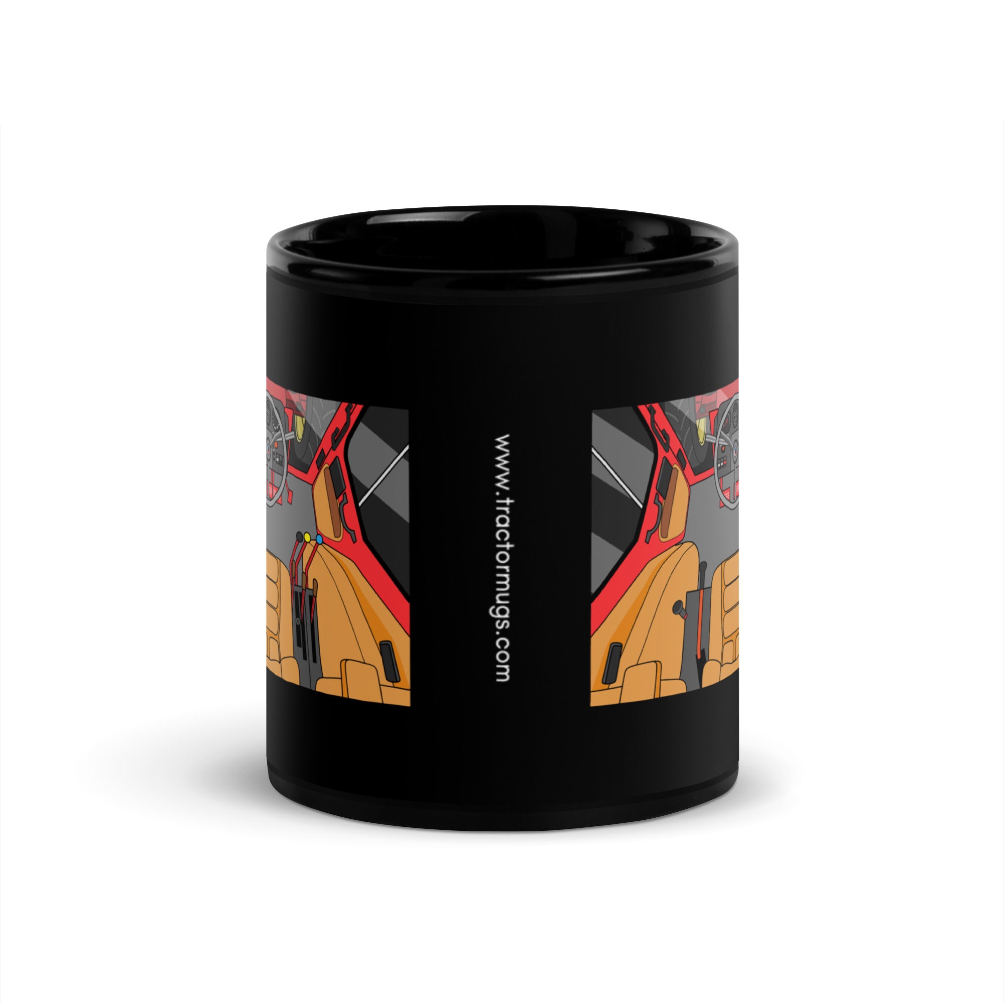 The Tractor Mugs Store International Cabin | Black Glossy Mug Quality Farmers Merch
