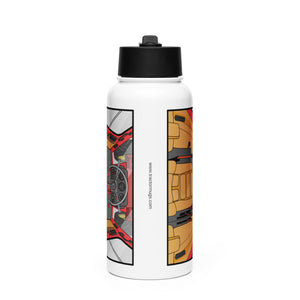 The Tractor Mugs Store International Cabin | Stainless steel water bottle with a straw lid Quality Farmers Merch