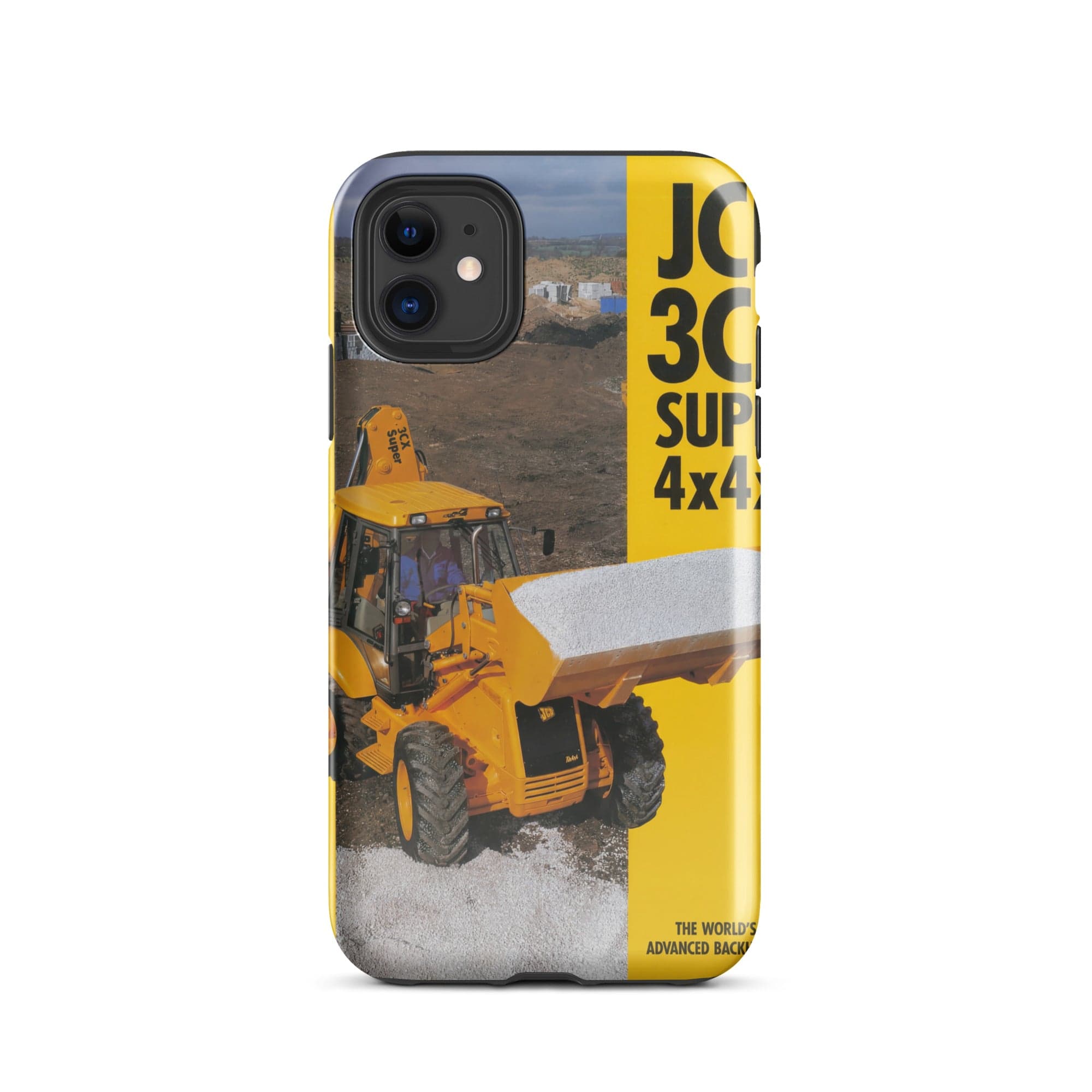 The Tractor Mugs Store iPhone 11 JCB 3CX 4x4x4 Brochure | Tough Case for iPhone® Quality Farmers Merch