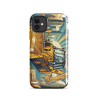 The Tractor Mugs Store iPhone 11 JCB 3CX TURBO | Art Deco Tough Case for iPhone® Quality Farmers Merch