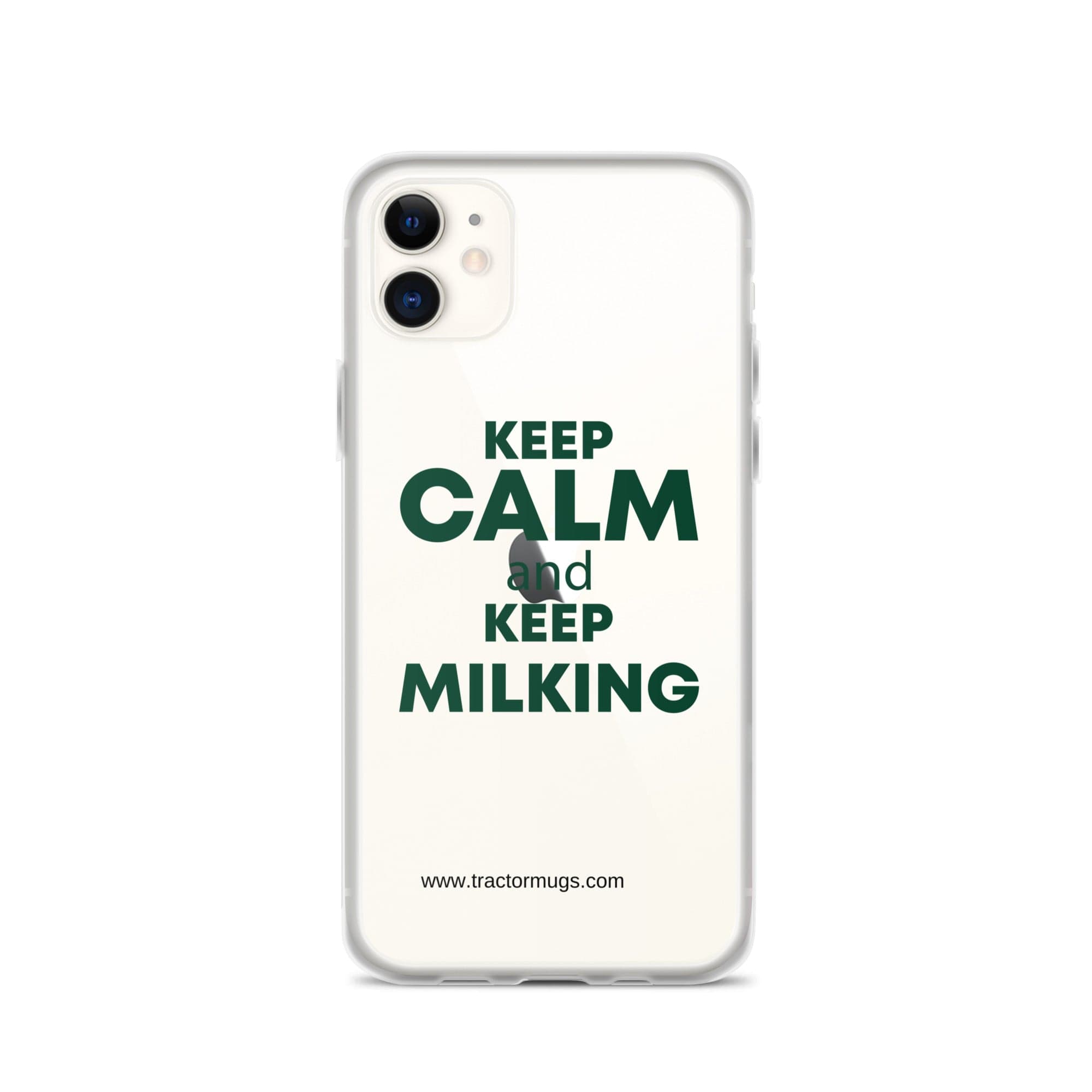 The Tractor Mugs Store iPhone 11 KEEP CALM and KEEP MILKING | Clear Case for iPhone® Quality Farmers Merch
