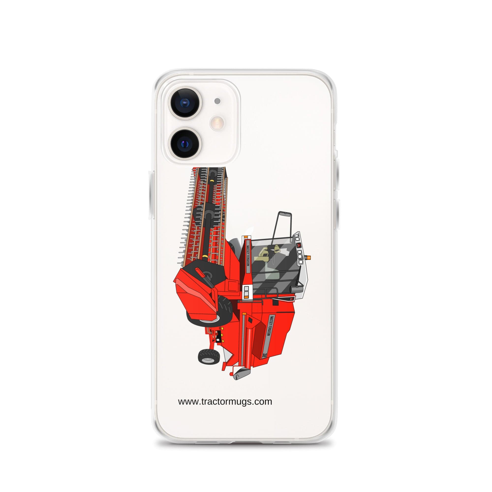 The Tractor Mugs Store iPhone 12 1994 Massey Ferguson 32 Combine Harvester | Clear Case for iPhone® Quality Farmers Merch