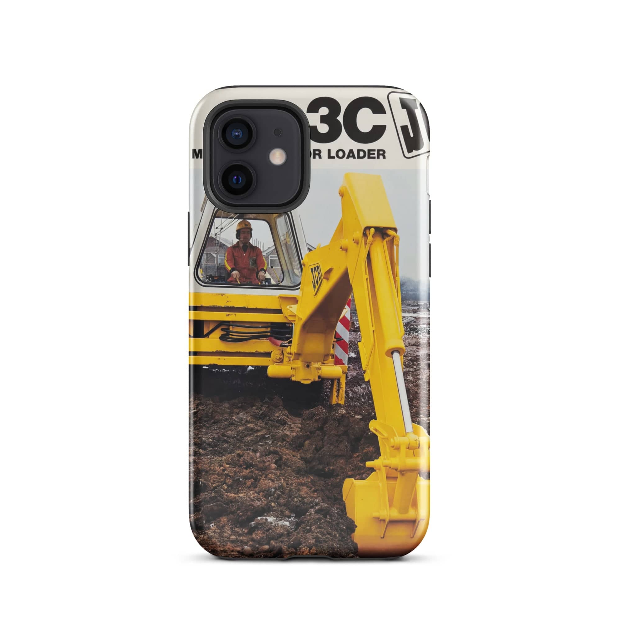 The Tractor Mugs Store iPhone 12 JCB 3C II Advert  | Tough Case for iPhone® Quality Farmers Merch
