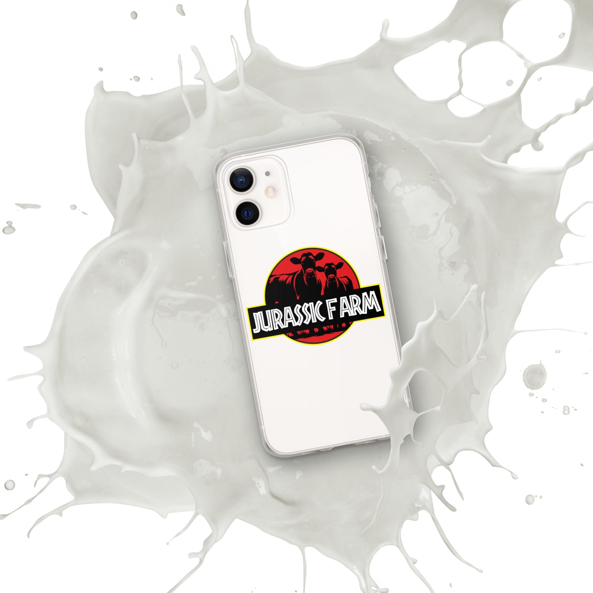 The Tractor Mugs Store iPhone 12 JURASSIC FARM | Clear Case for iPhone® Quality Farmers Merch