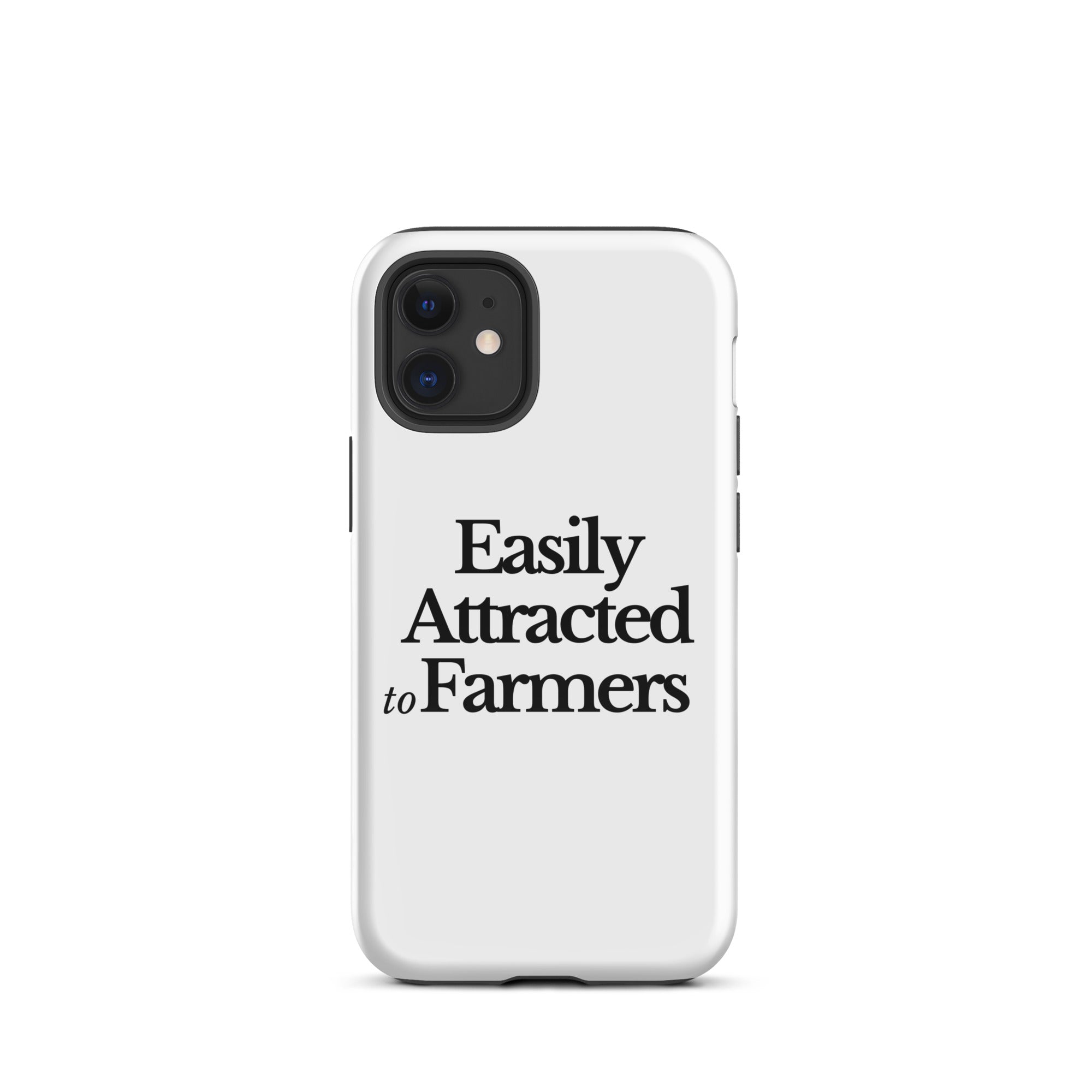 The Tractor Mugs Store iPhone 12 mini EASILY ATTRACTED TO FARMERS | Tough Case for iPhone® Quality Farmers Merch