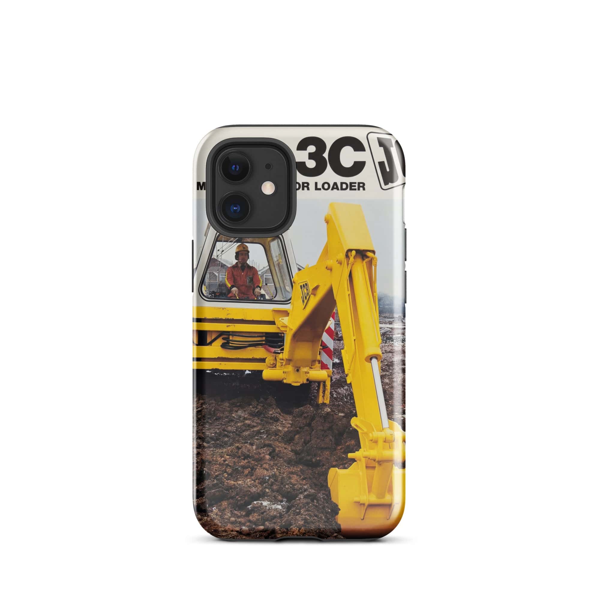 The Tractor Mugs Store iPhone 12 mini JCB 3C II Advert  | Tough Case for iPhone® Quality Farmers Merch