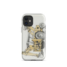 The Tractor Mugs Store iPhone 12 mini JCB 3C II Pencil Sketch | Tough Case for iPhone® Quality Farmers Merch