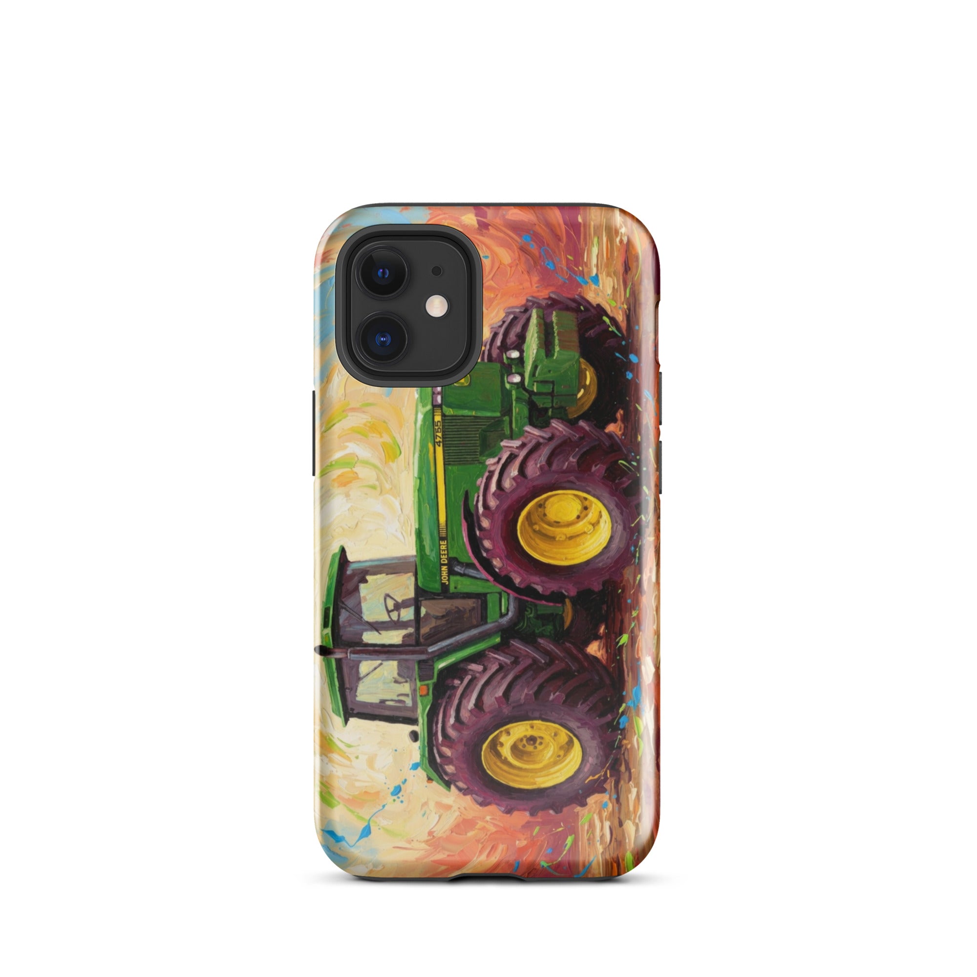The Tractor Mugs Store iPhone 12 mini John Deere 4755 Splash Art | Tough Case for iPhone® Quality Farmers Merch