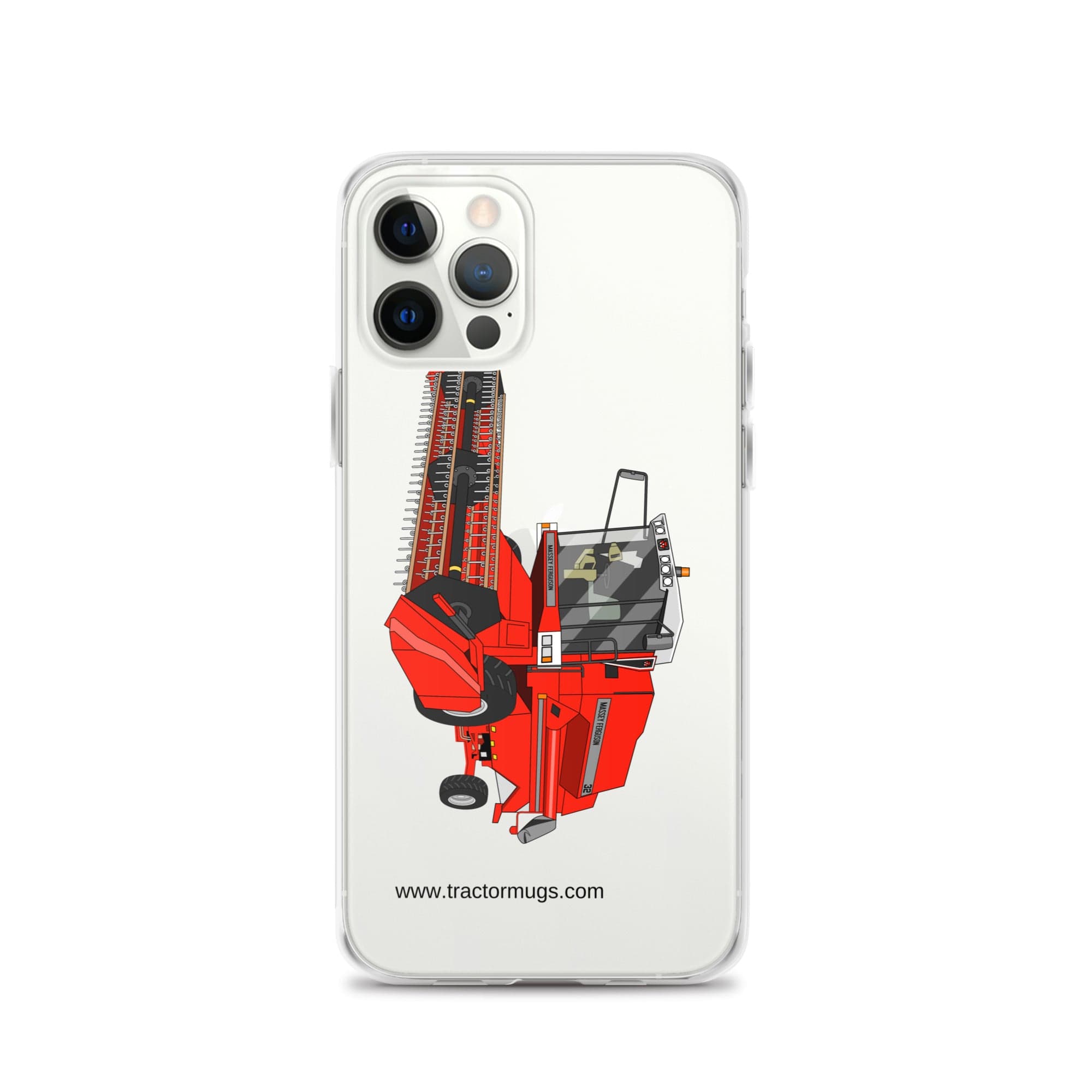 The Tractor Mugs Store iPhone 12 Pro 1994 Massey Ferguson 32 Combine Harvester | Clear Case for iPhone® Quality Farmers Merch