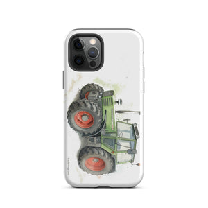 The Tractor Mugs Store iPhone 12 Pro Fendt 308 LSA 4WD Watercolor | Tough Case for iPhone® Quality Farmers Merch