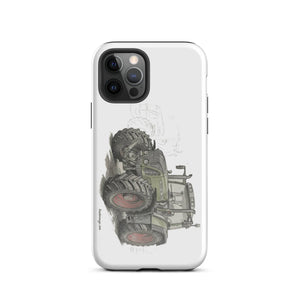 The Tractor Mugs Store iPhone 12 Pro Fendt Favorit 818 Pencil Sketch | Tough Case for iPhone® Quality Farmers Merch