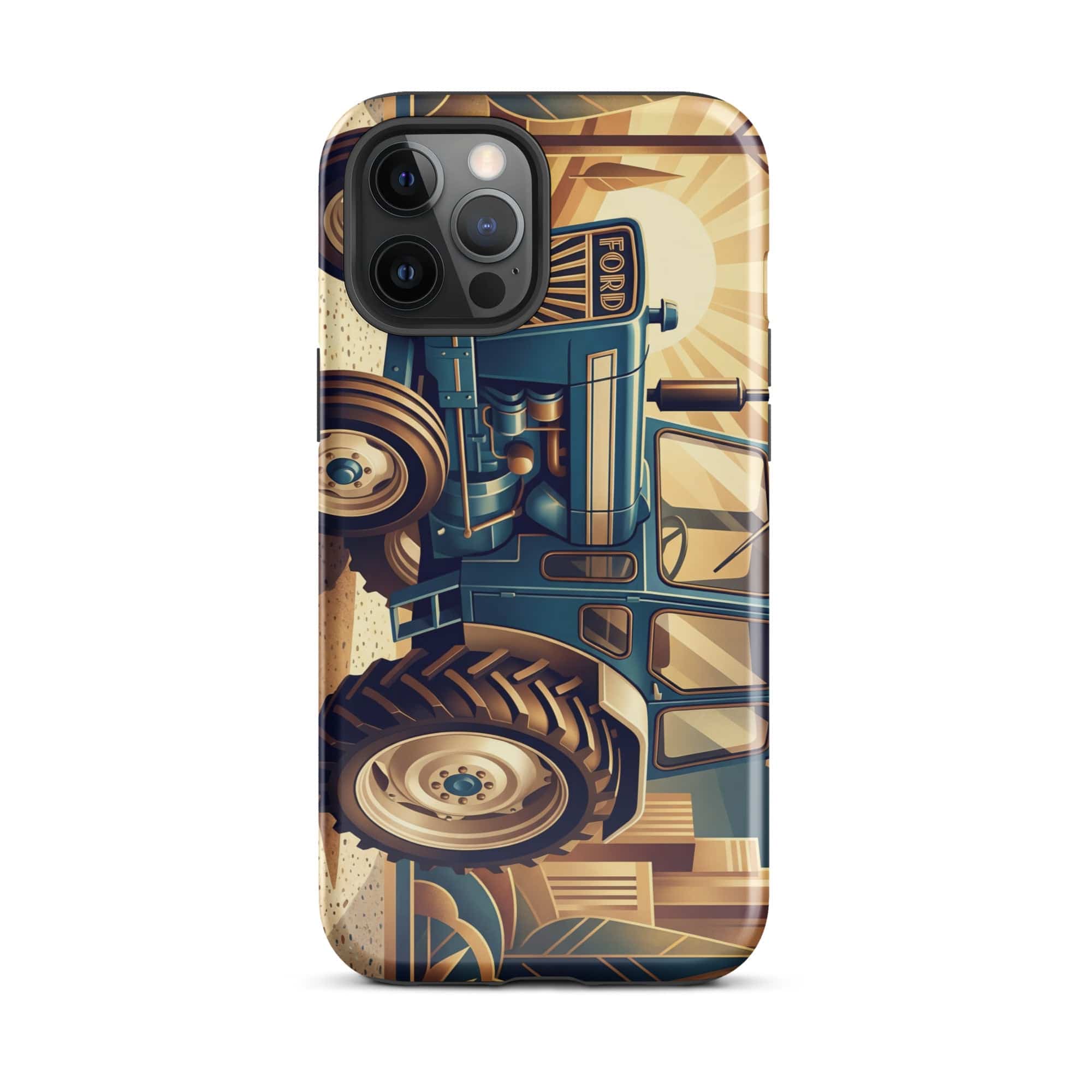 The Tractor Mugs Store iPhone 12 Pro Max Ford 5000 | Art Deco Tough Case for iPhone® Quality Farmers Merch