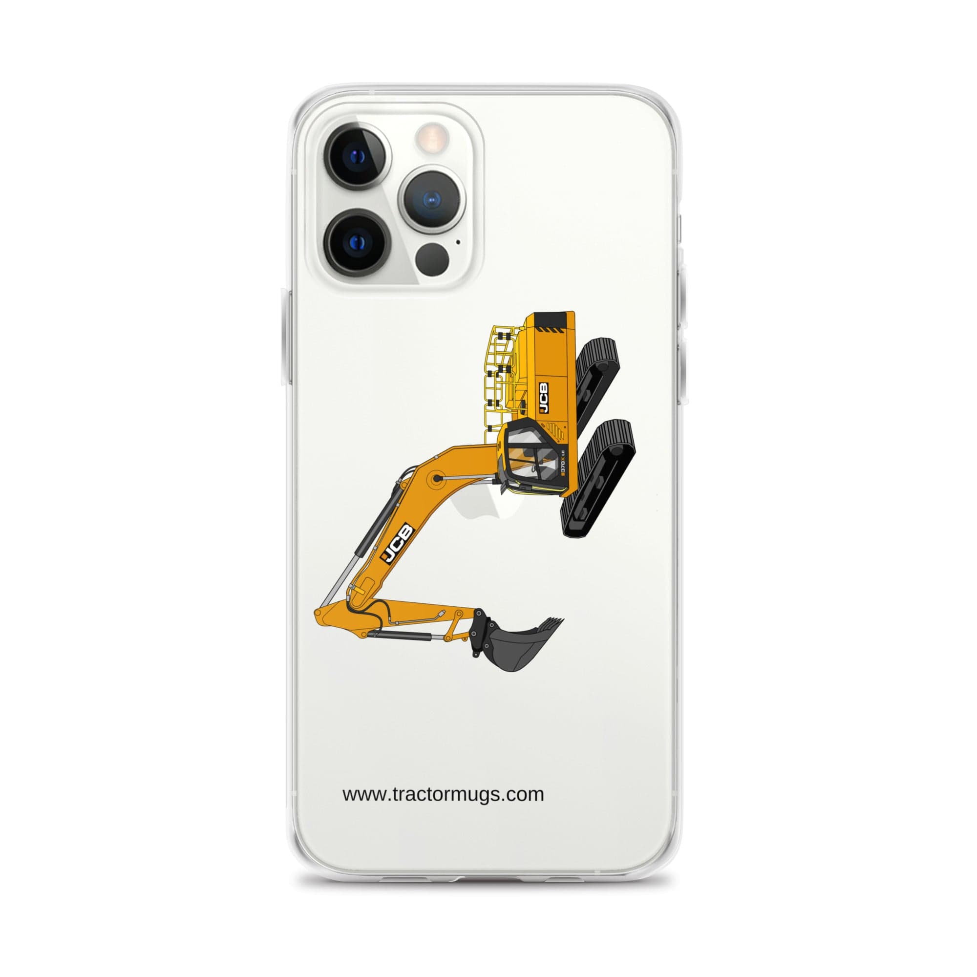 The Tractor Mugs Store iPhone 12 Pro Max JCB 370 LC | Clear Case for iPhone® Quality Farmers Merch