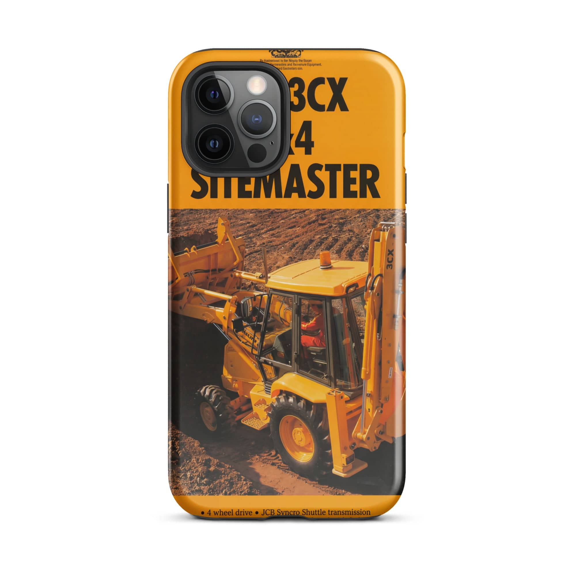 The Tractor Mugs Store iPhone 12 Pro Max JCB 3CX Sitemaster Brochure | Tough Case for iPhone® Quality Farmers Merch