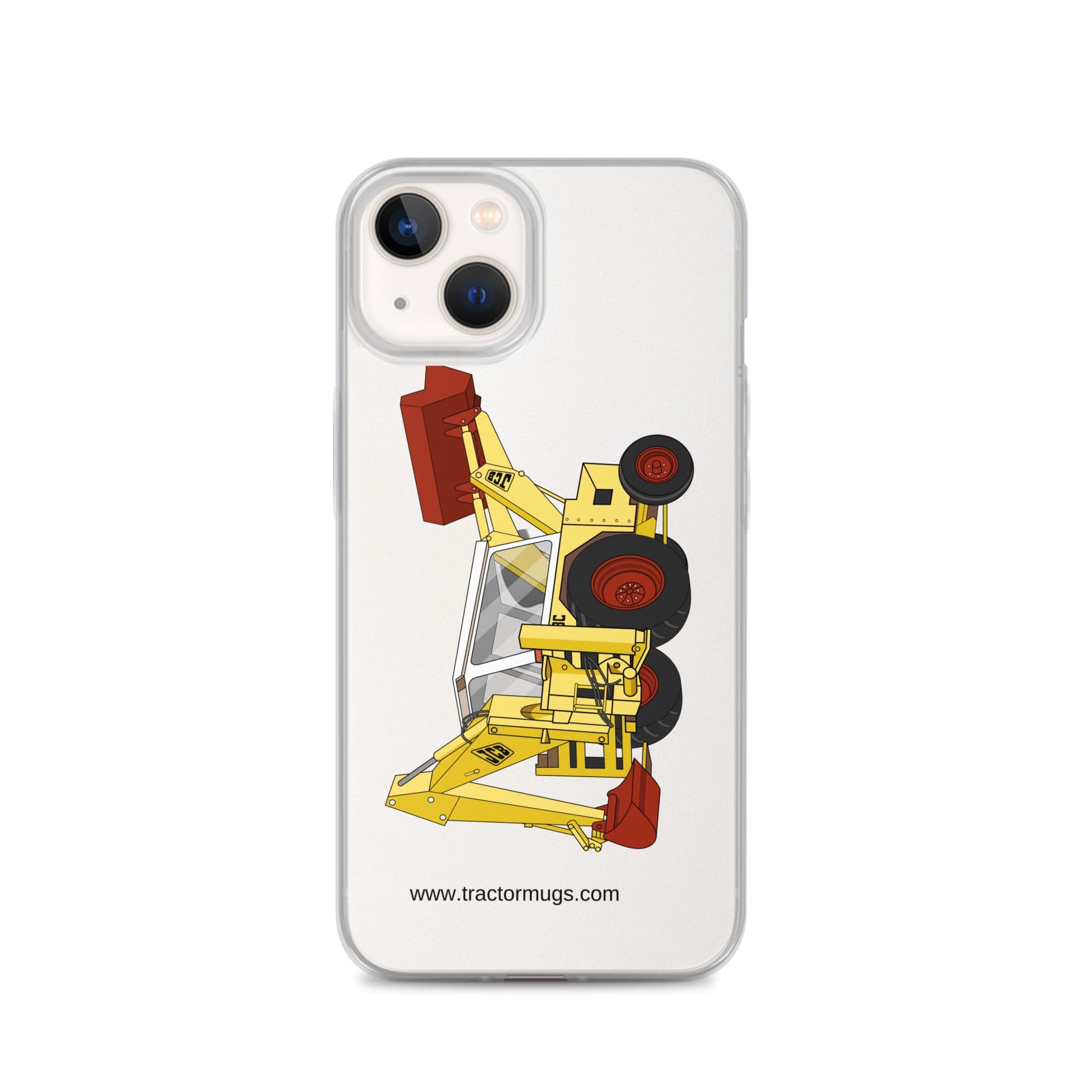 The Tractor Mugs Store iPhone 13 JCB 3C II Backhoe | Clear Case for iPhone® Quality Farmers Merch