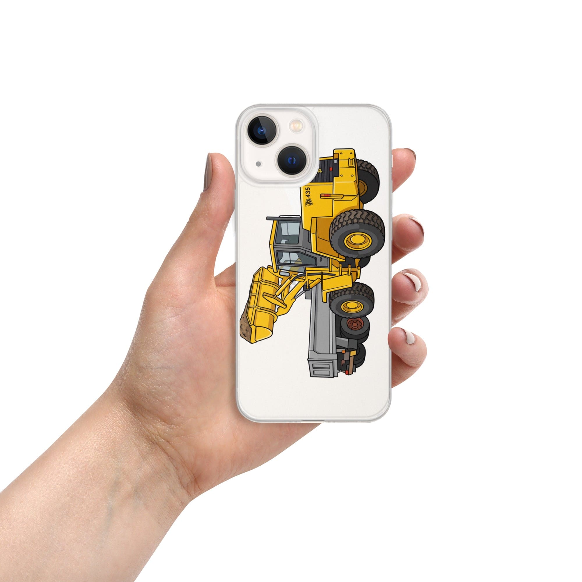 The Tractor Mugs Store iPhone 13 mini JCB 435 Loader | Clear Case for iPhone® Quality Farmers Merch