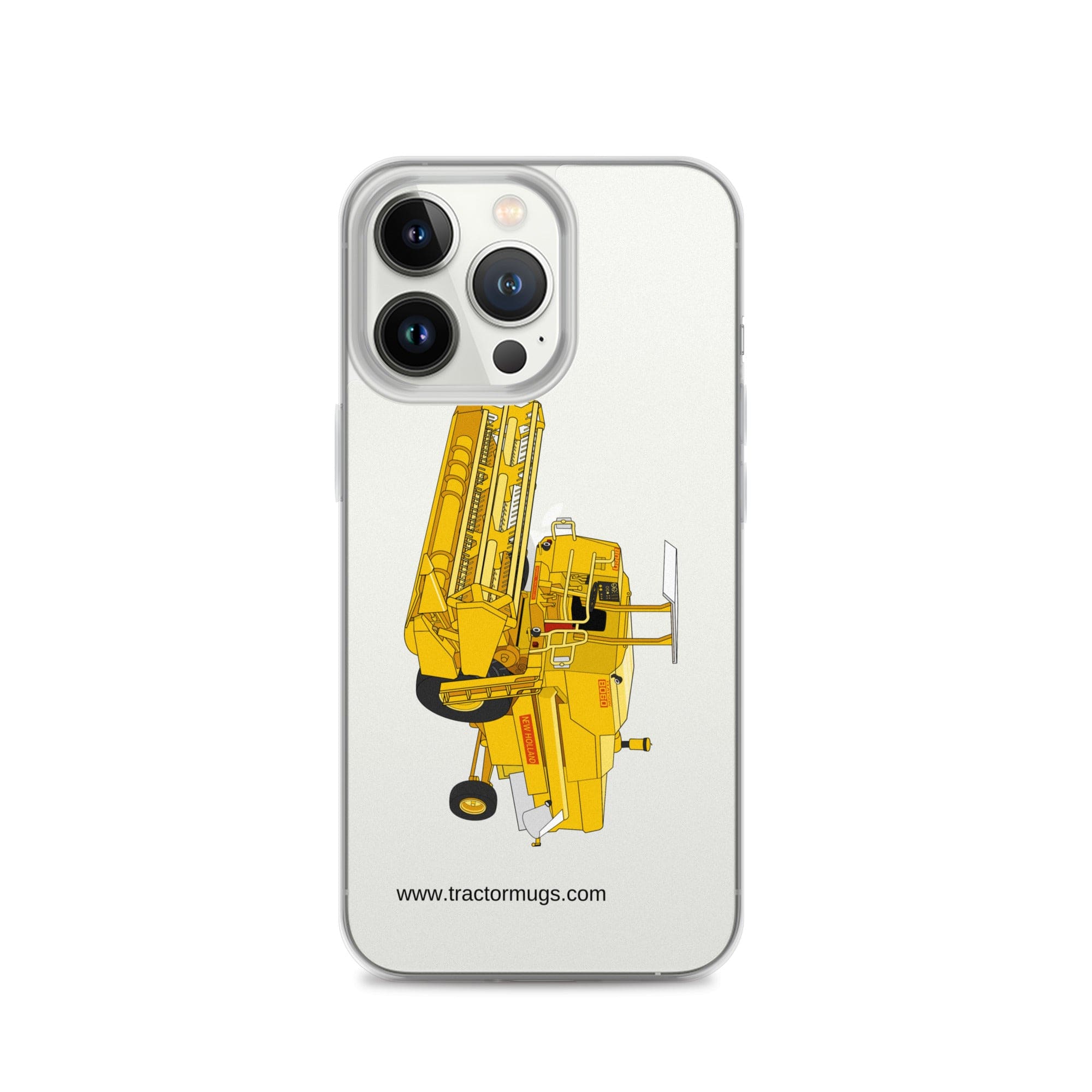 The Tractor Mugs Store iPhone 13 Pro Clayson 8060 Combine Harvester | Clear Case for iPhone® Quality Farmers Merch