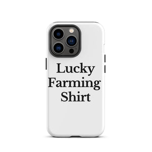 The Tractor Mugs Store iPhone 13 Pro LUCKY FARMING SHIRT | Tough Case for iPhone® Quality Farmers Merch