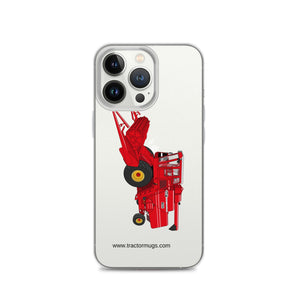 The Tractor Mugs Store iPhone 13 Pro Massey 760 Combine Harvester | Clear Case for iPhone® Quality Farmers Merch