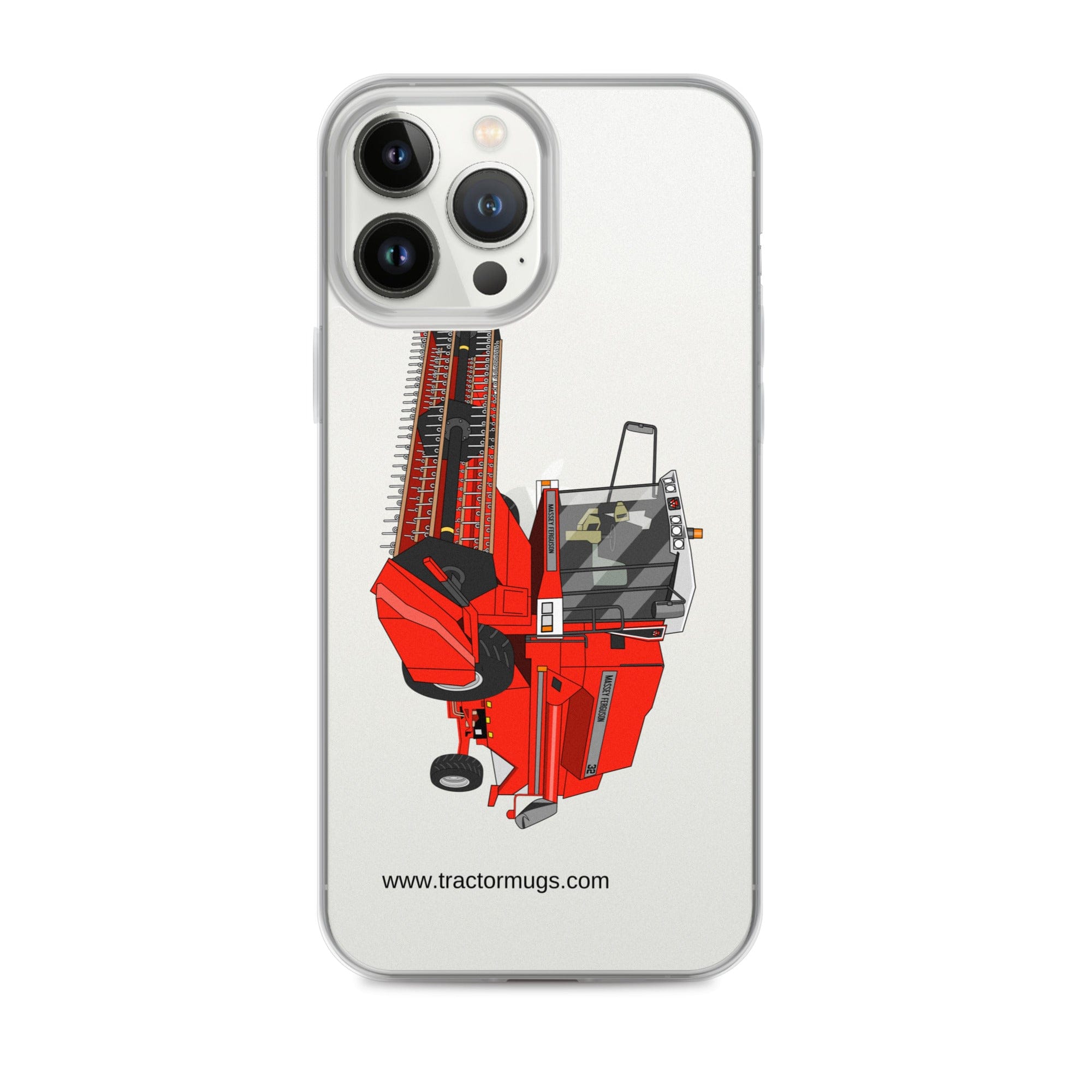 The Tractor Mugs Store iPhone 13 Pro Max 1994 Massey Ferguson 32 Combine Harvester | Clear Case for iPhone® Quality Farmers Merch