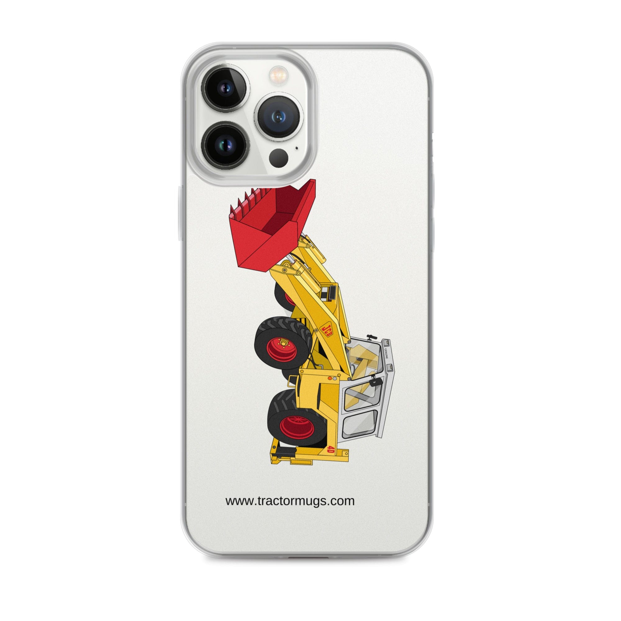 The Tractor Mugs Store iPhone 13 Pro Max JCB 4D Backhoe | Clear Case for iPhone® Quality Farmers Merch