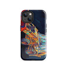 The Tractor Mugs Store iPhone 14 JCB 3CX White Cabin | Splash Art Tough Case for iPhone® Quality Farmers Merch