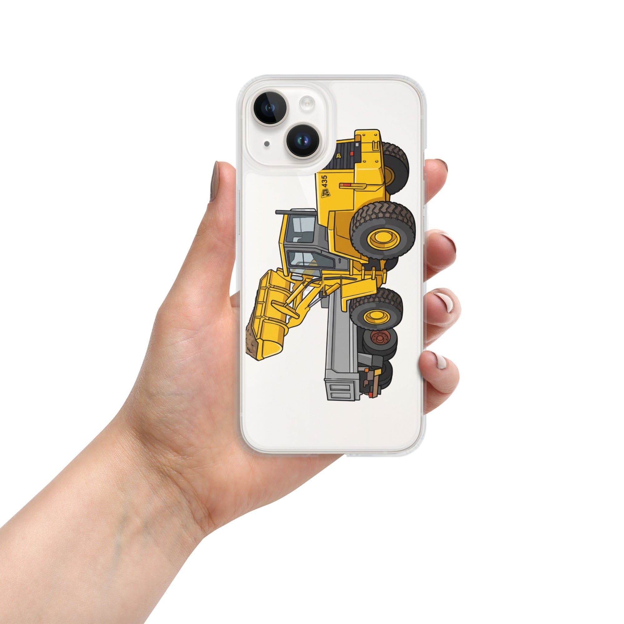 The Tractor Mugs Store iPhone 14 JCB 435 Loader | Clear Case for iPhone® Quality Farmers Merch