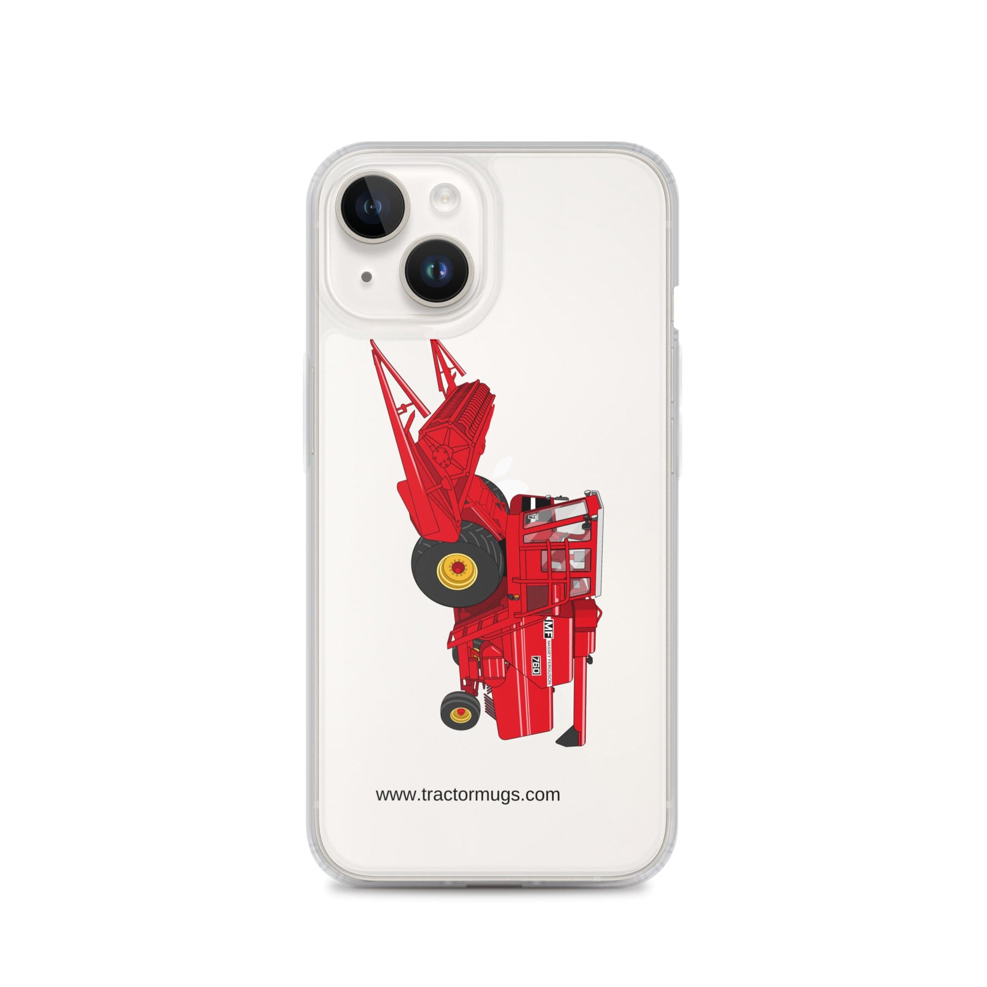 The Tractor Mugs Store iPhone 14 Massey 760 Combine Harvester | Clear Case for iPhone® Quality Farmers Merch