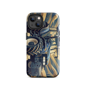 The Tractor Mugs Store iPhone 14 New Holland TM 155  | Art Deco Tough Case for iPhone® Quality Farmers Merch