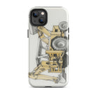 The Tractor Mugs Store iPhone 14 Plus JCB 3C II Pencil Sketch | Tough Case for iPhone® Quality Farmers Merch