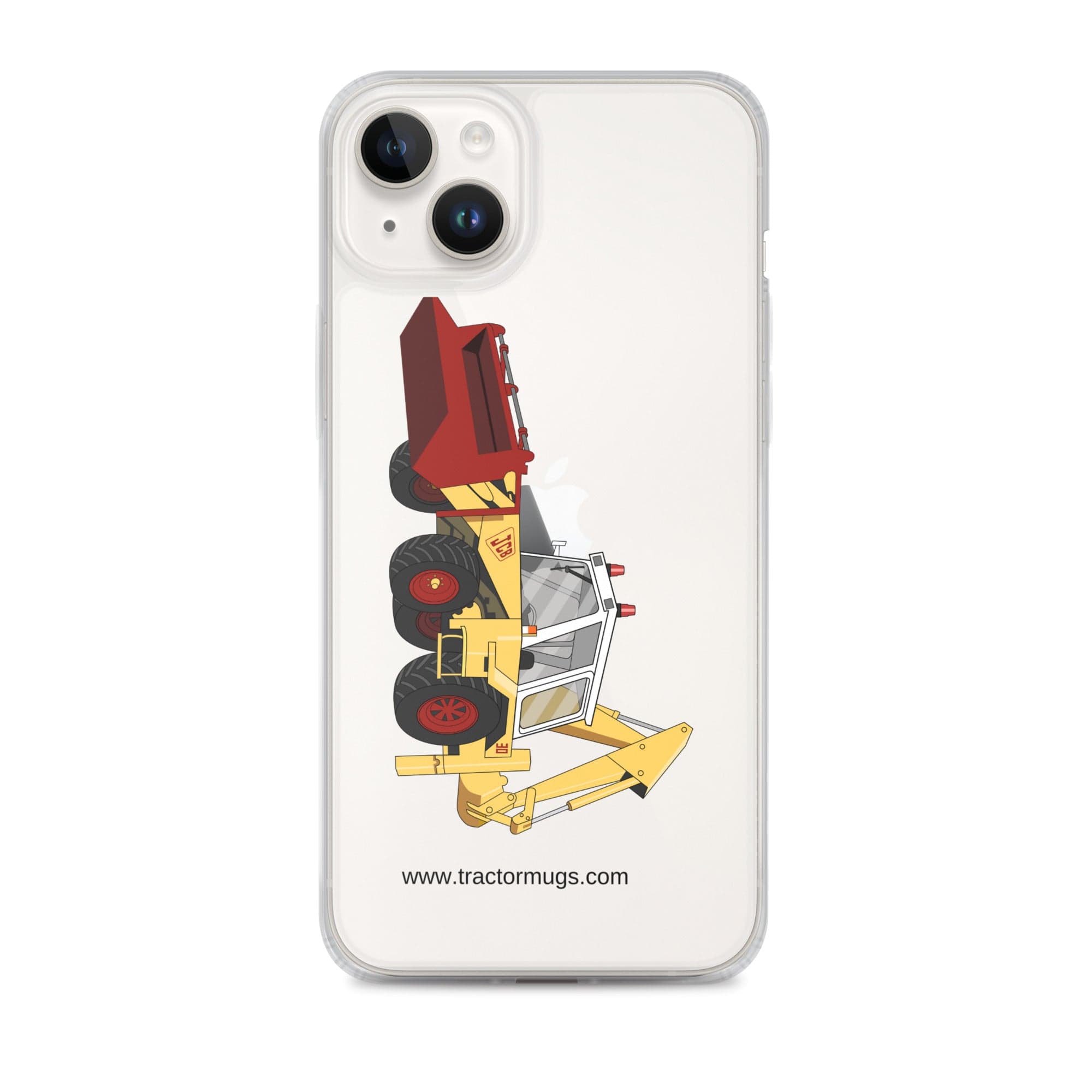The Tractor Mugs Store iPhone 14 Plus JCB 3D (1975) | Clear Case for iPhone® Quality Farmers Merch
