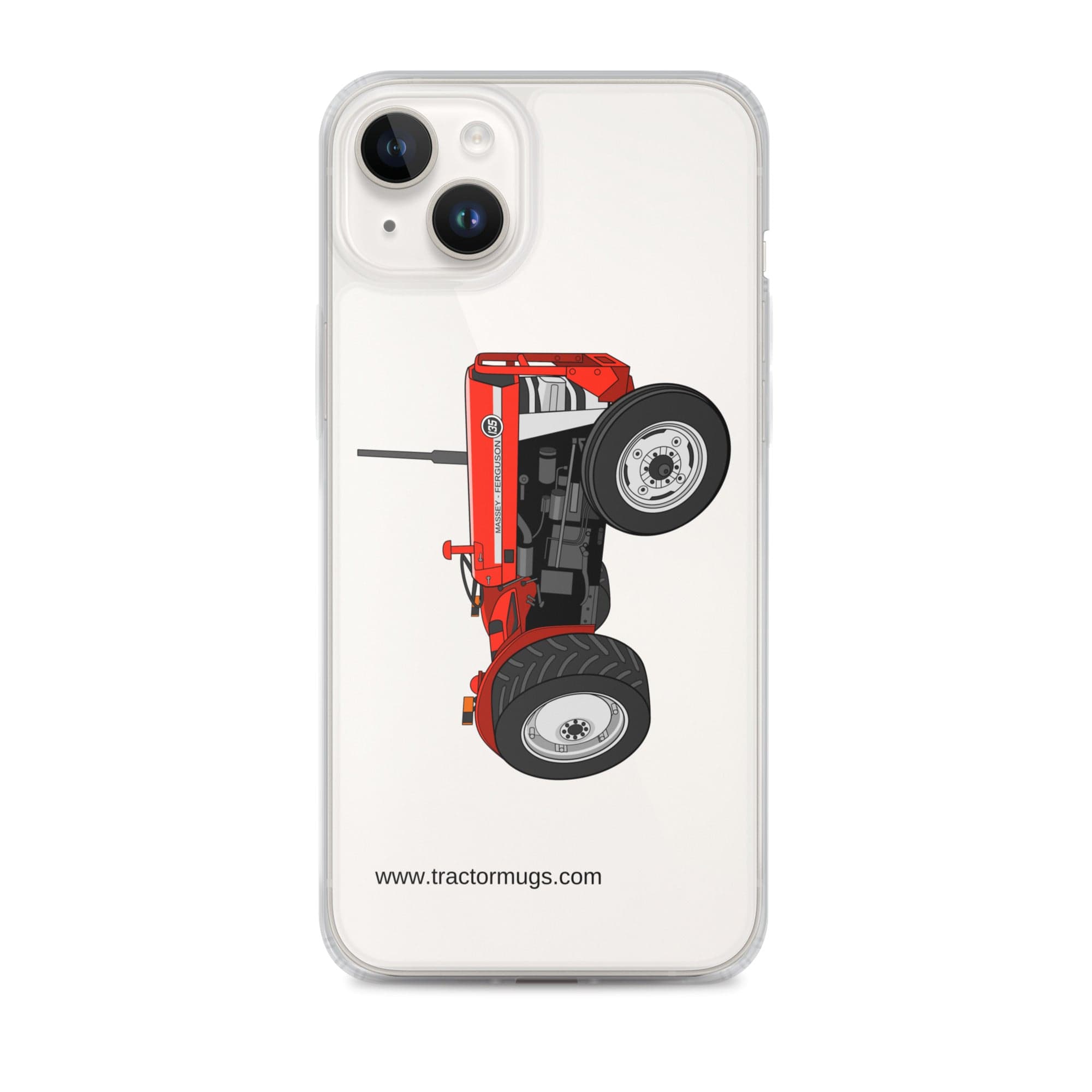The Tractor Mugs Store iPhone 14 Plus Massey Ferguson 135  |  Clear Case for iPhone® Quality Farmers Merch