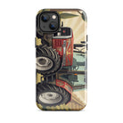 The Tractor Mugs Store iPhone 14 Plus Massey Ferguson 6180 | Art Deco Tough Case for iPhone® Quality Farmers Merch